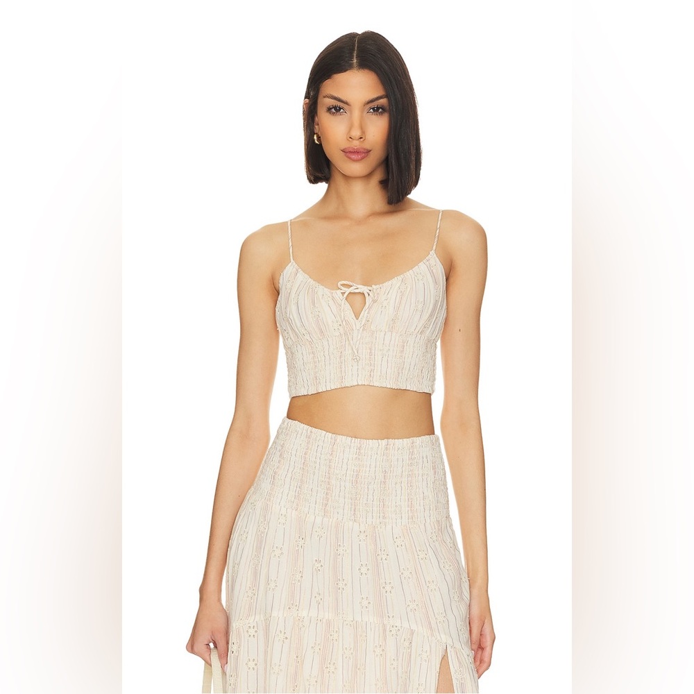 NEW L*Space Falling For You Eyelet Maxi Skirt and Top Set sz Small - Picture 2 of 7